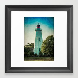 Old Point Comfort Lighthouse Fort Monroe Virginia Framed Art Print