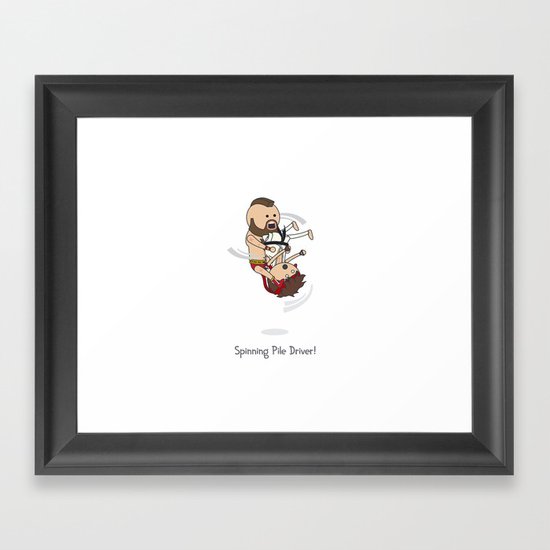 Spinning Pile Driver Framed Art Print