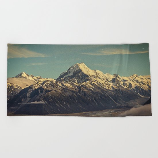 Vintage Mountain Beach Towel