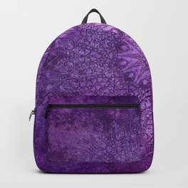 star mandala deep in the dark purple dream Backpack
