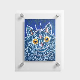 Louis Wain - A cat in "gothic" style. Gouache Floating Acrylic Print