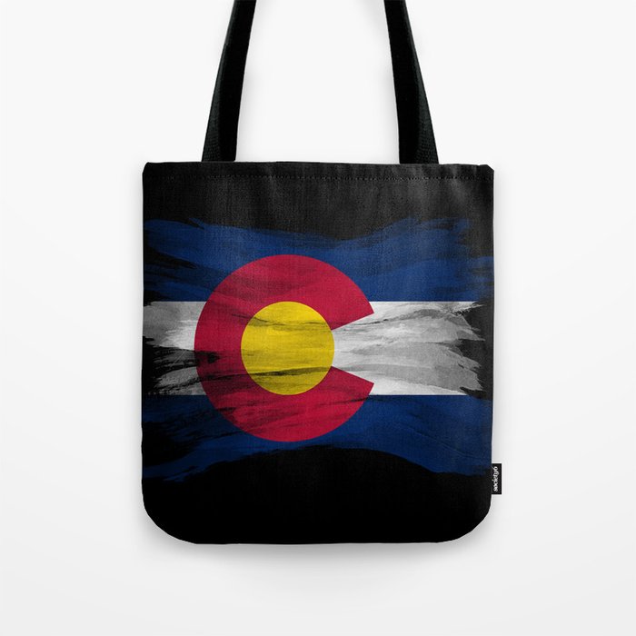 Colorado state flag brush stroke, Colorado flag background Tote Bag