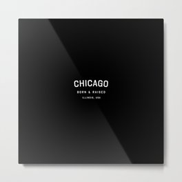 Chicago - IL, USA (Black Arc) Metal Print