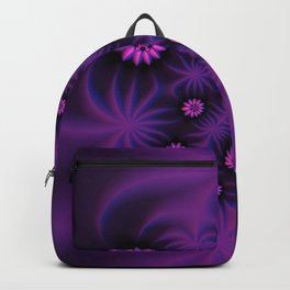 Berry Colored Fractal Flowers Backpack