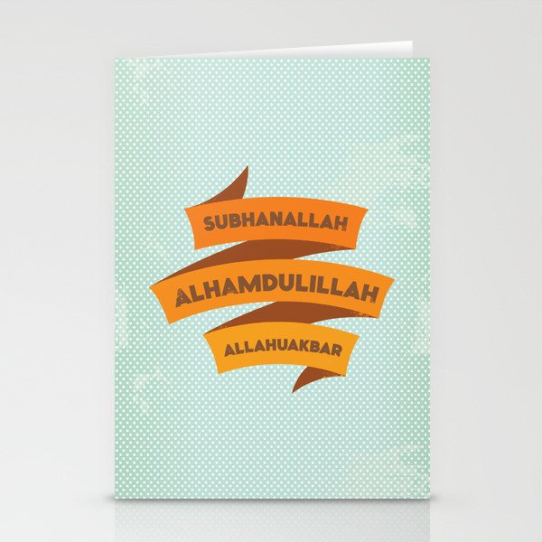 Subhanallah Alhamdulillah Allahuakbar Stationery Cards