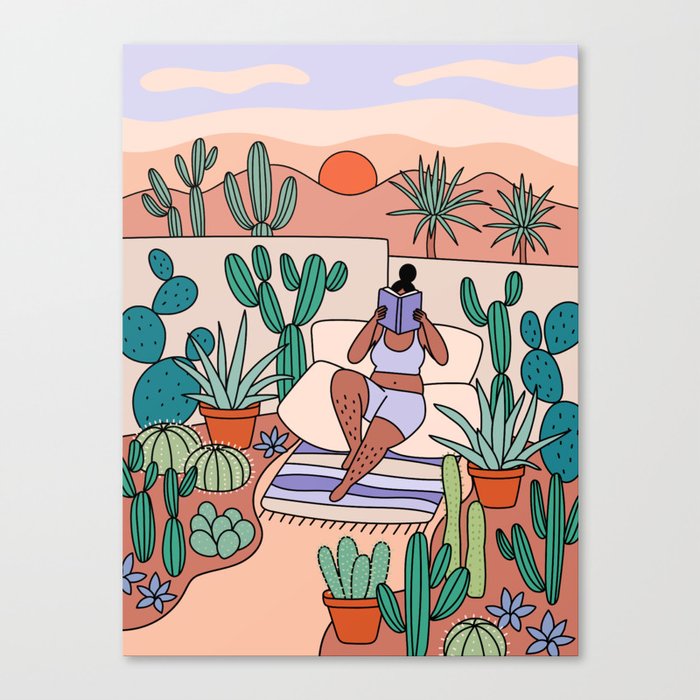 Desert Reader Canvas Print