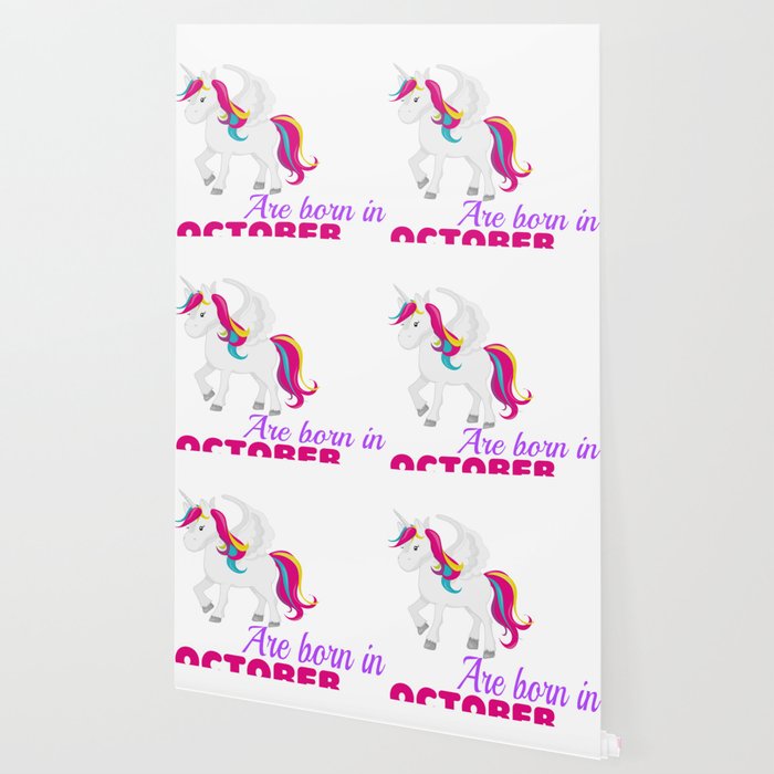 Unicorn Cats Are Born In October Wallpaper By Green Cow Society6