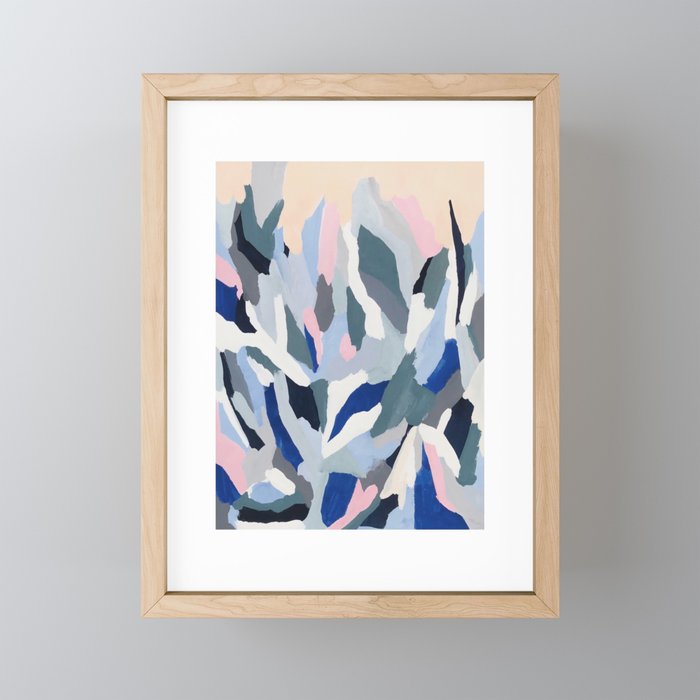Ascent: abstract painting Framed Mini Art Print