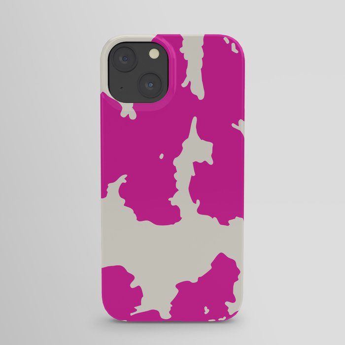 Retro 70s Hot Pink Animal Print  iPhone Case