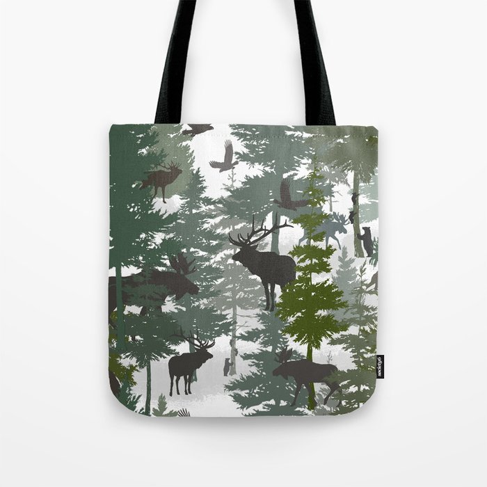 Forest Wildlife Tote Bag