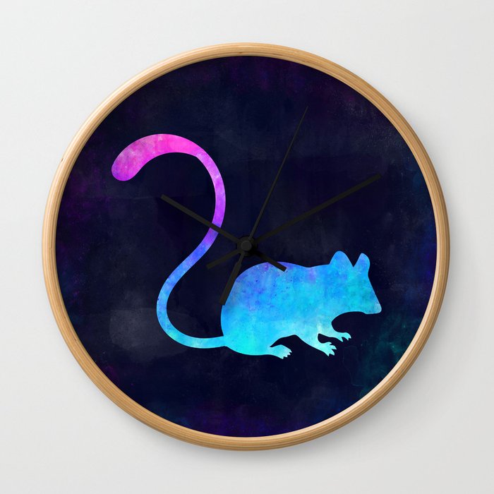 Mouse In Space Animal Graphic Art Watercolor Canvas Painting
