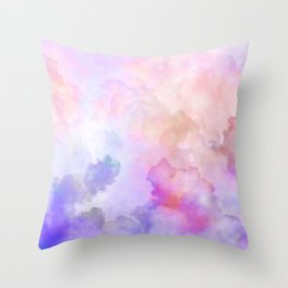 Pastel Clouds-Pink and Blue #homedecor Throw Pillow