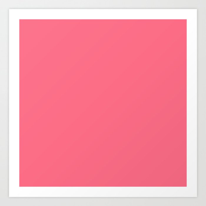 Watermelon Pink Simple Solid Color All Over Print Art Print