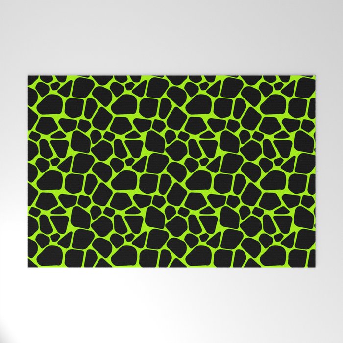 Neon Safari Lime Green & Black Welcome Mat