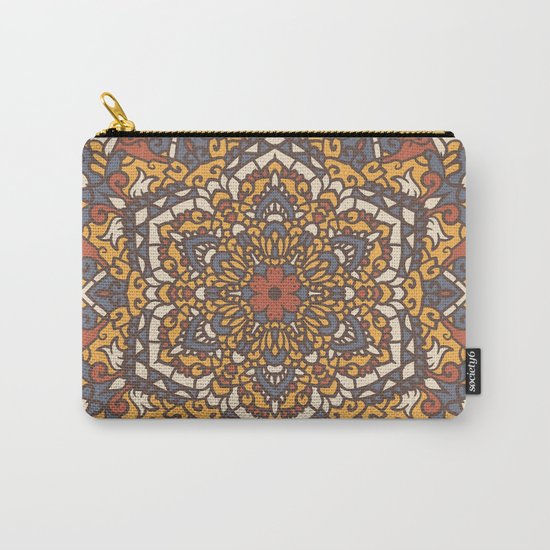 Vintage Mandala Flower Decoration 1 Carry-All Pouch