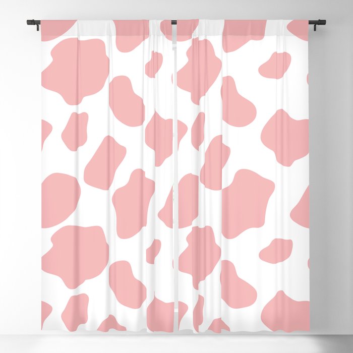 cow print - pink Blackout Curtain