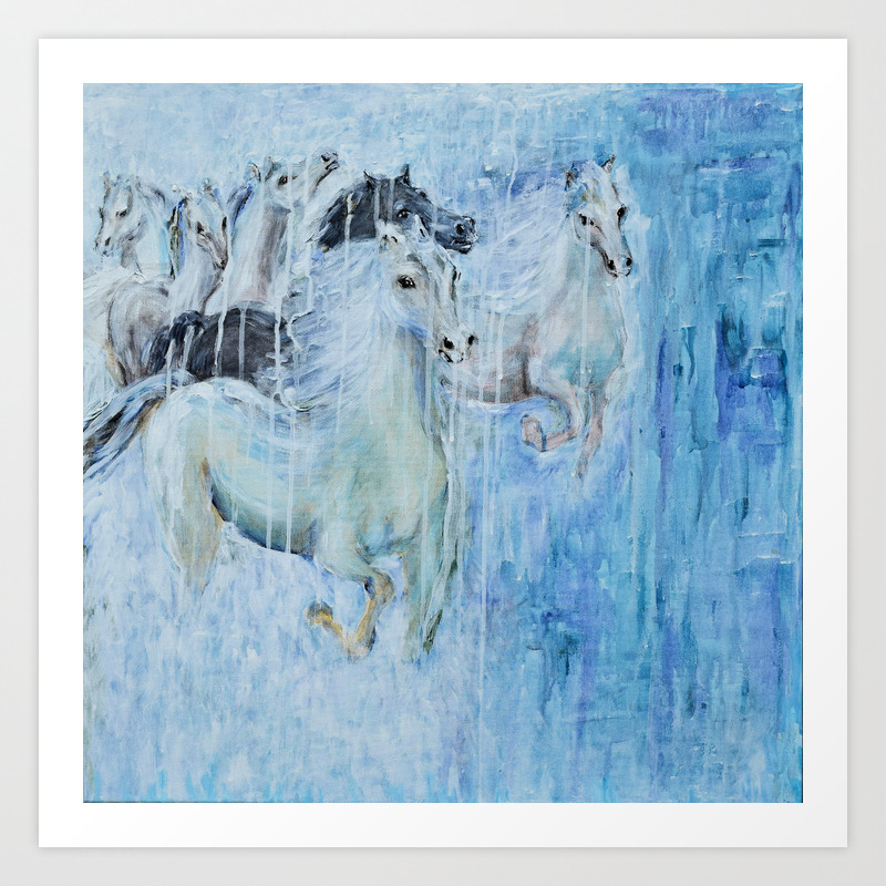 Spirit Horses Art Print By Evamariaalbrechthoedeman Society6
