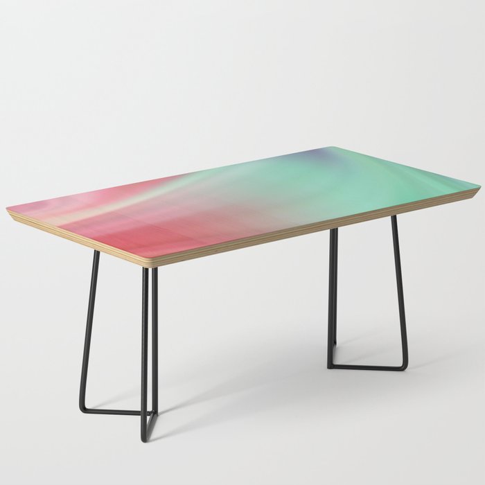 Rainbow Colorful Abstract Wave Pattern Coffee Table