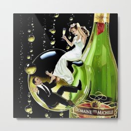 Vintage Domaine Ste. Brut Michelle Champagne Advertisement Poster Metal Print