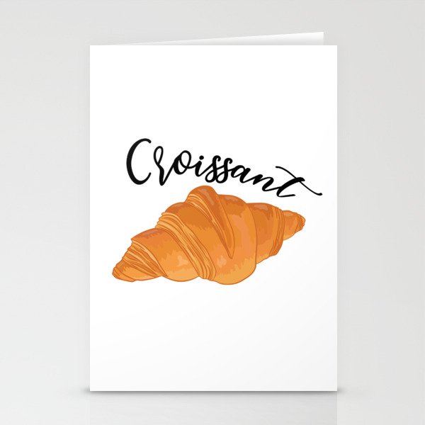 Croissant France Lover French Food Stationery Cards
