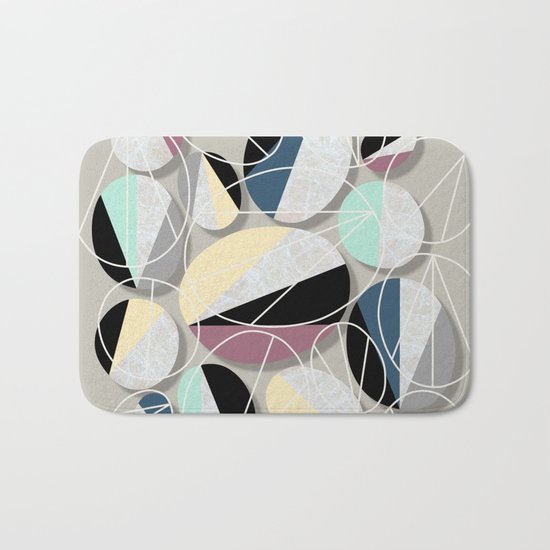 Stones and Outlines Bath Mat