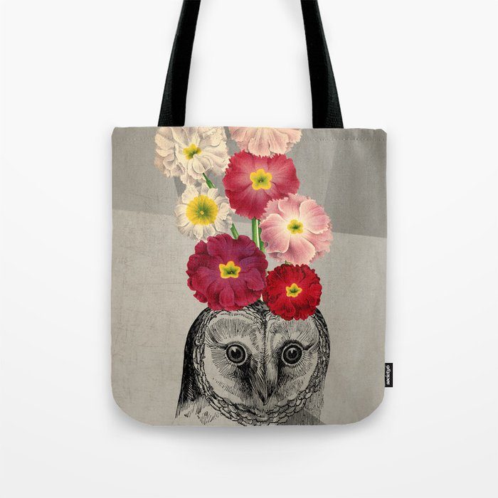 flower owl Tote Bag