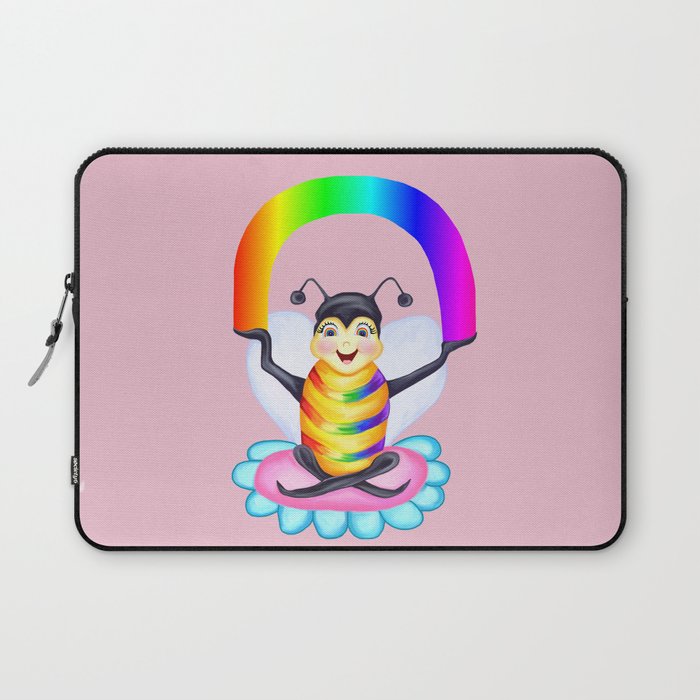 Rainbow Spectrum Bee  Laptop Sleeve