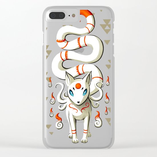 Long Tail Fox Clear iPhone Case