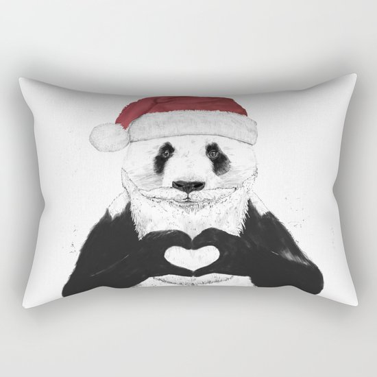 Santa panda Rectangular Pillow
