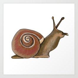 Garden Snail Art Print