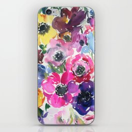 rainbow floral pattern N.o 5 iPhone Skin