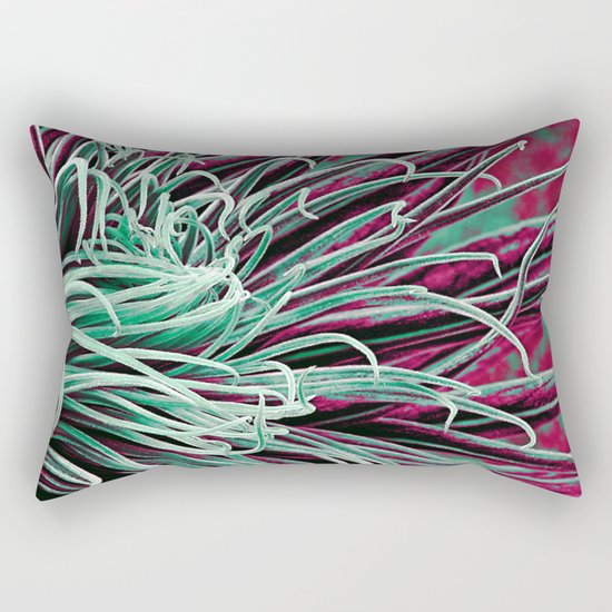 Green & purple succulent Rectangular Pillow