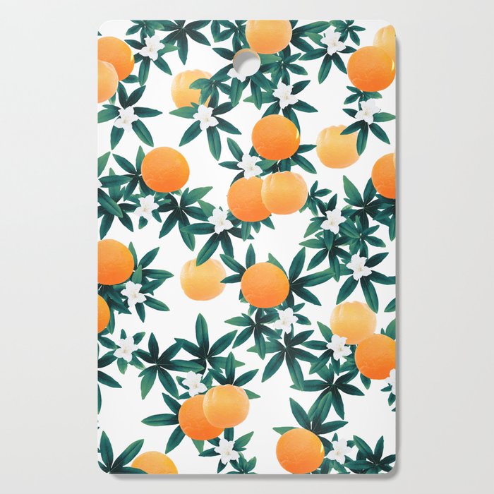 Orange Twist Flower Vibes #2 #tropical #fruit #decor #art #society6 Cutting Board