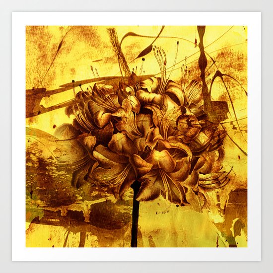 golden flower Art Print