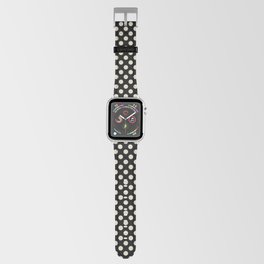Dots - beige on black Apple Watch Band