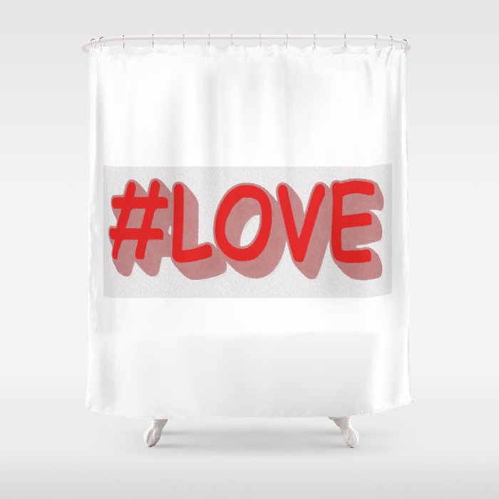 Cute Expression Design "#LOVE". Buy Now Shower Curtain