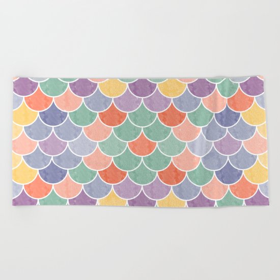 Watercolor Lovely Pattern VVXVIV Beach Towel