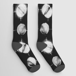 Shibori itajime big white dots tiedye Socks