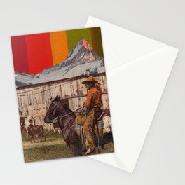 Rainbow Mt. Cowboy Stationery Card