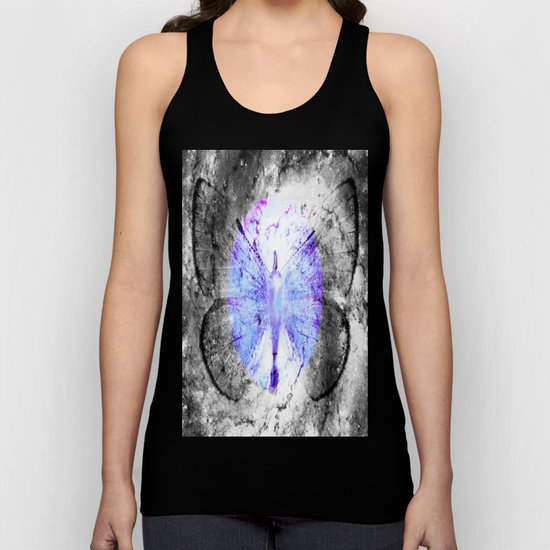 Celestial Butterfly Pop of Color Periwinkle Unisex Tank Top