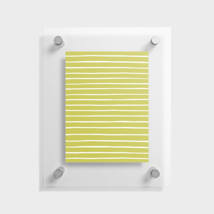 Stripes Lime Floating Acrylic Print