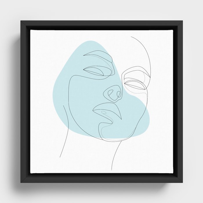 Linear Face Framed Canvas