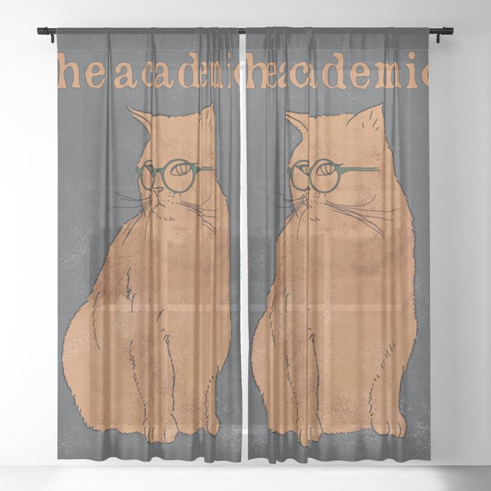 The Academic Vintage Poster Sheer Curtain