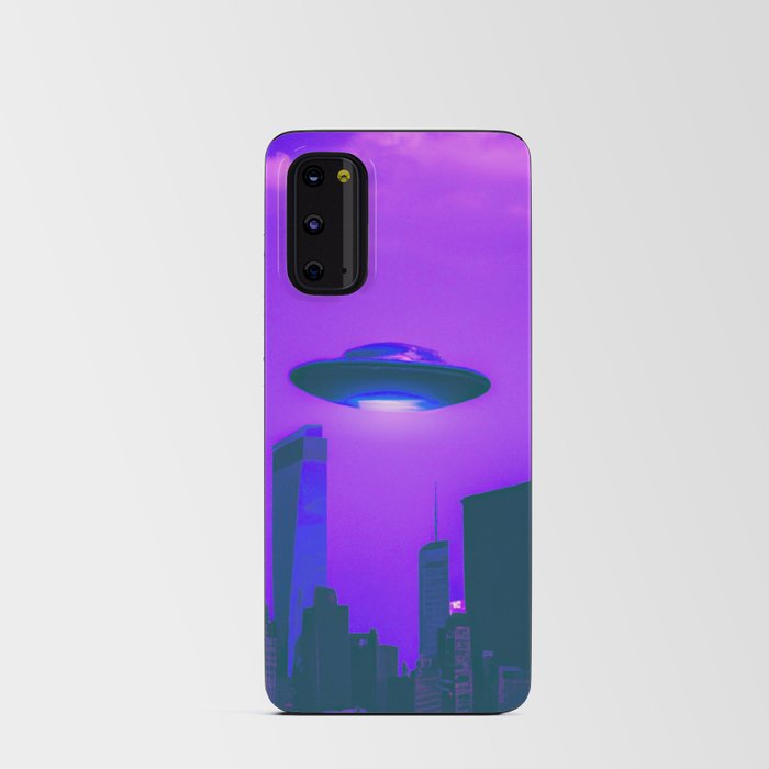 UFO Sighting | NYC cityscape | Vaporwave Aesthetics Android Card Case