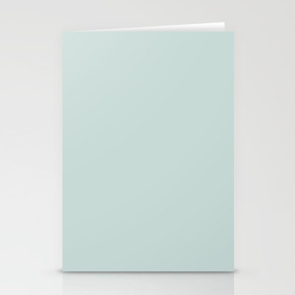 Pale Pastel Blue Solid Color Hue Shade 2 - Patternless Stationery Cards