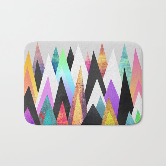 Colorful Peaks Bath Mat
