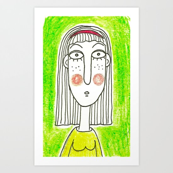 Green Girl Art Print