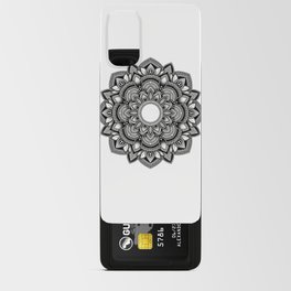 Black and white mandala art Android Card Case