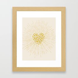Daisy Heart Illustration // Love, Daisy Sunshine Framed Art Print