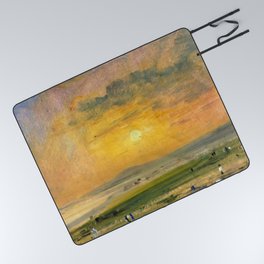 SUNSET, Shoreham Bay, Evening Sunset. John Constable. Picnic Blanket